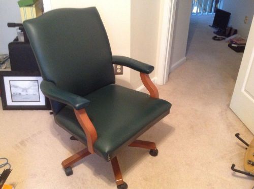Executive Office Chair Green Wooden LOCAL PICK UP ONLY