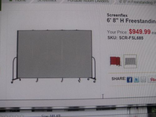 ScreenFlex Portable Partition/Room Divider 6&#039;8&#034; H and 9&#039;5&#034; L - NEW!!