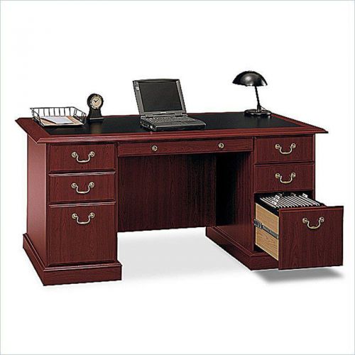 Bush saratoga 66&#034; double pedestal desk for sale