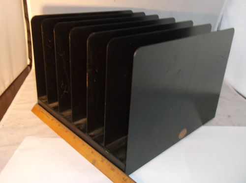 Vintage Metal File Folder Mail Desk Top Holder Organizer 6 slot  CURMANCO