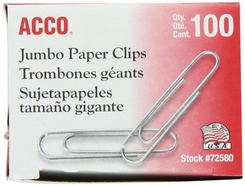 Office Work Desk Supplies Jumbo Paper Clips Smooth Jumbo 10 Boxes Free Shipping