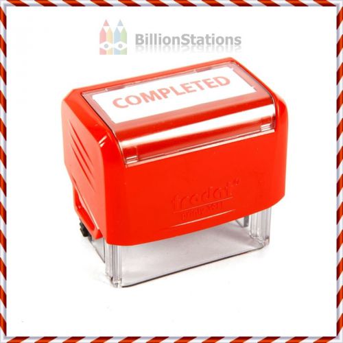 Trodat rubber stamp self-inking &#034;completed&#034; - red ink for sale