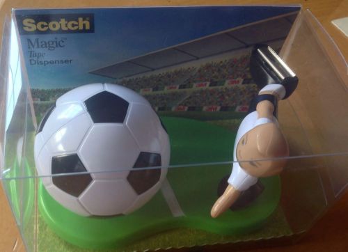 Scotch Magic Soccer Player Tape Dispenser Free Fast Ship new in box #I34