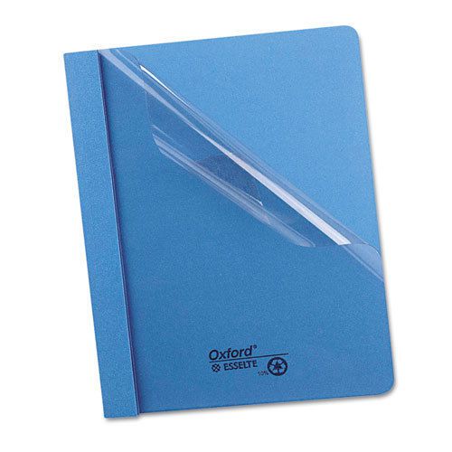 Clear Front Report Cover, 3 Fasteners, Letter, 1/2&#034; Capacity, Blue, 25/Box