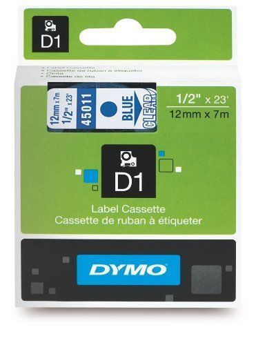 Dymo 45011 Blue Print/ Clear Tape 1/2 X 23