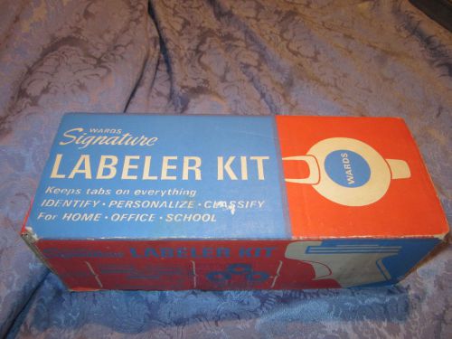 Wards Signature label maker kit in original box complete 2 rolls tape