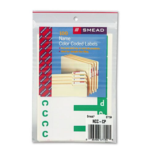 Smead Smd-67154 Alphaz Ncc Color Coded Name Label - 3.12&#034; Width X 1.15&#034; Length