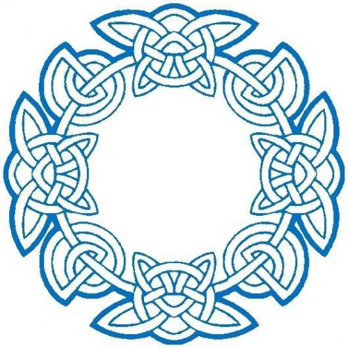 30 Custom Blue Celtic Ring Personalized Address Labels