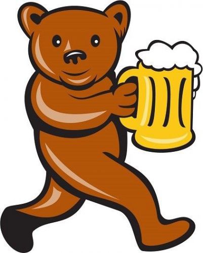 30 Custom Beer Bear Personalized Address Labels