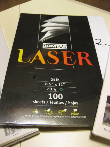 Domtar Laser 24lb 8.5&#034; x 11&#034;  100 Sheets For All Printers