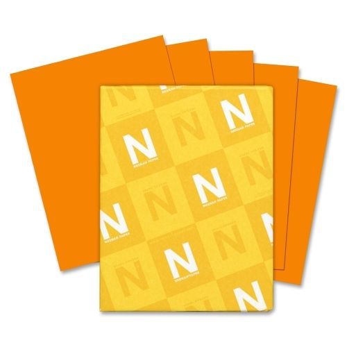 Wausau Paper Astrobrights Colored Paper - Letter - 500 / Ream - Orange