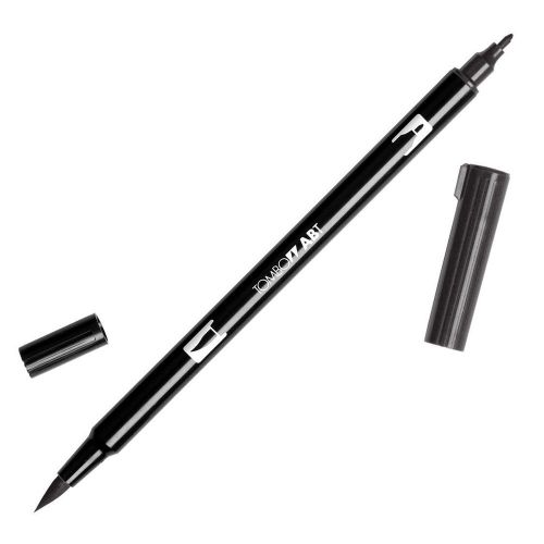 NEW Tombow Dual Brush Pens, ABT N15, Set of 6 Pens, Black (56621)