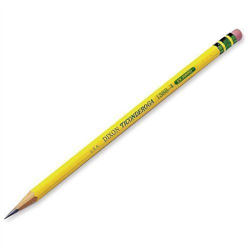 Dixon Ticonderoga Pencil - #4 Pencil Grade - Black Lead - Yellow Barrel (13884)
