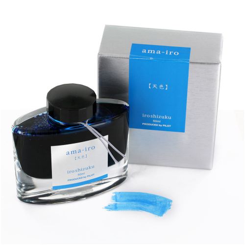 Pilot Iroshizuku Bottled Fountain Pen Ink, Ama-Iro, Light Blue (69226)