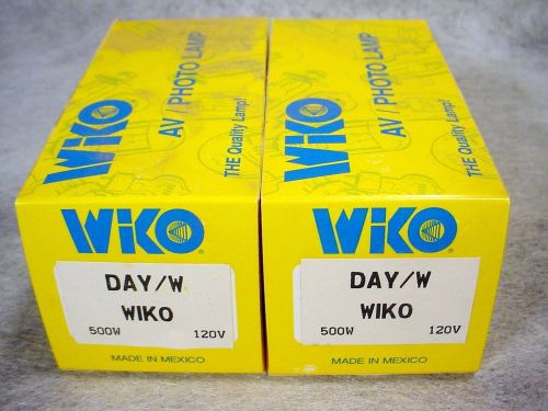 2 NOS New DAY /W Wiko AV LAMPS Blubs 120V 500W Overhead Projector Photo EIKO DAK