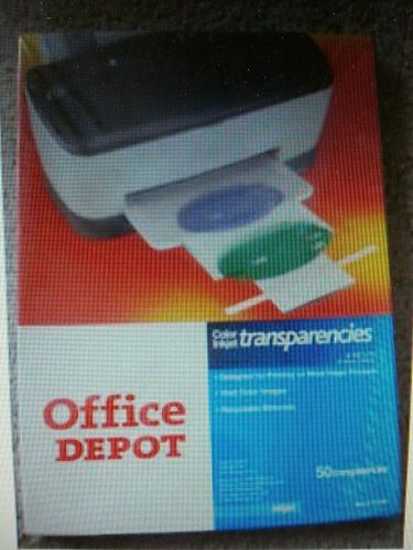 Office Depot color inkjet transparencies 50 sheets
