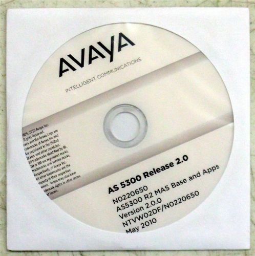 Avaya NTVW02DF - AS 5300 Rls 2.0 MAS Base and Applications CD
