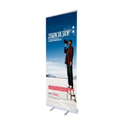 Roll up banner display inkl druck und tasche, 85 x 200 cm for sale