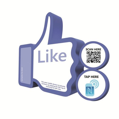 Facebook Like Social Smart Sticker (NFC and QR)