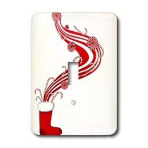 3dRose LLC lsp_66090_1 Santa Boot with Christmas Candy Flowing Out In Red and Wh