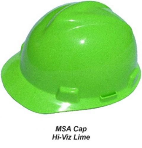 New msa cap hardhat with swing suspension hi-viz lime for sale