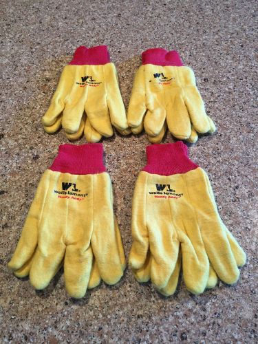 4 Pair Of Wells Lamont Handy Andy Work Gloves 300A