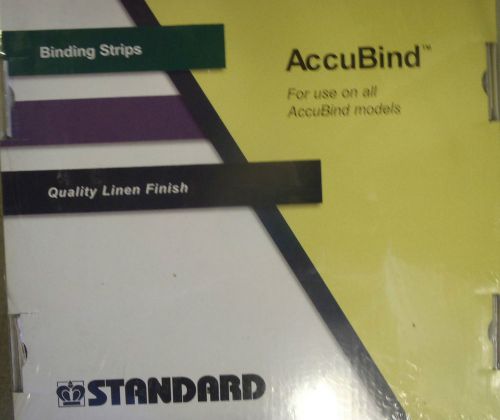 AccuBind Binding Strips Standard 35mm Black Bookbinding Size D 1-3/8&#034; NEW