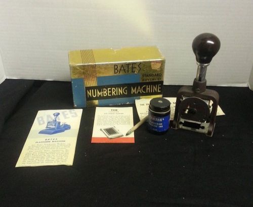 Vintage Bates Automatic Numbering Machine (6 wheels Style E)