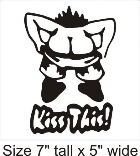 2X Kiss This funny car stickers Truck Window Vinyl Decal Sticker Rude Cool-1228