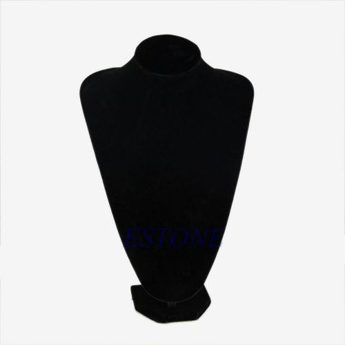35*24CM Black Velvet Large Bust Jewelry Display Necklace Stand Earring Holder