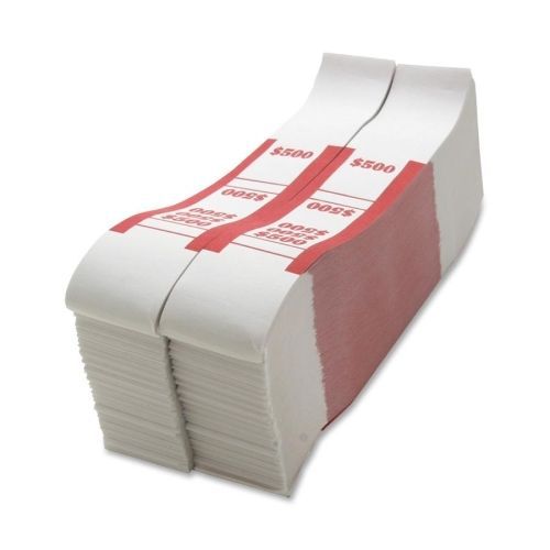 Sparco $500 Bill Strap - 1000 Wrap(s) - Kraft - Red