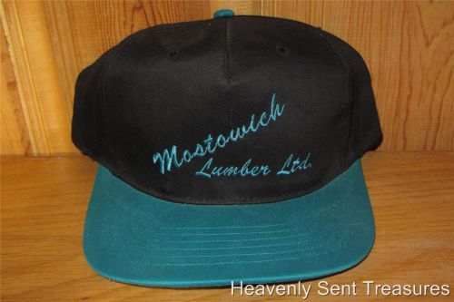 MOSTOWICH LUMBER LTD. Defunct Vintage 90s Snapback Hat Millar Western Owned Cap