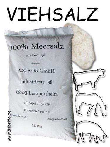 100kg Viehsalz Salz reines Meersalz Natrizmchlorid Kuhe Pferde Wild Futtermittel