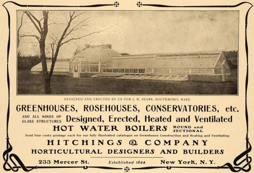 1904 ad hitchings horticulture architecture j. m. sears southboro ma arc3 for sale