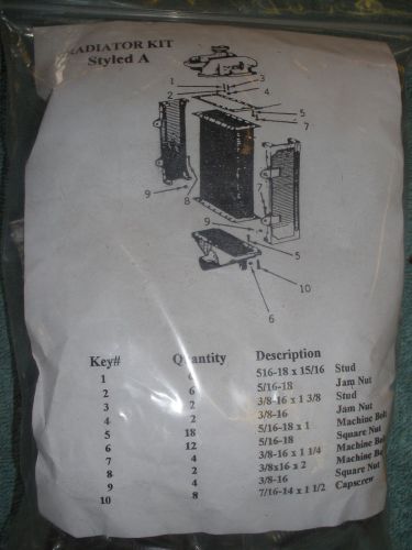 John Deere styled A radiator bolt kit