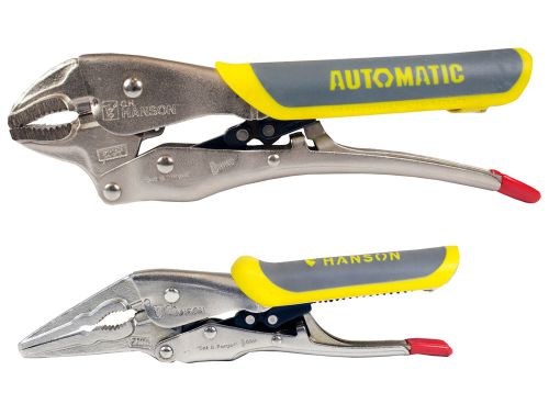 CH Hanson 80305 2 pc. Automatic Pliers  - 10&#034; Curved, 7&#034; Needle Nose (Soft Grip)