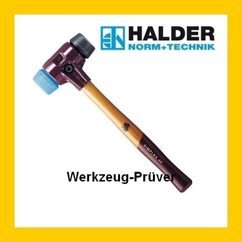 Simplex Schonhammer 60mm 60 mm TPE/Gummi blau/schwarz weich 1480Gr.HALDER Hammer