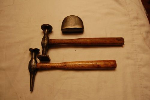 Pair of Vintage body Hammers and Dollie