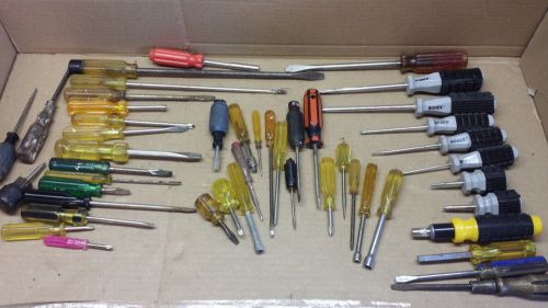 Lot of 46 assorted  screwdrivers-nut drivers