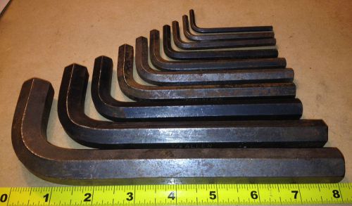 LOT OF 10 Different ALLEN BRAND 3/4&#034;-1/8&#034;  ALLEN WRENCHES, MADE IN USA