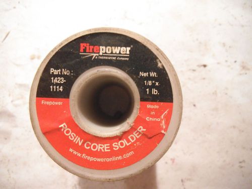 Firepower 1423-1114 - Rosin Core Solder 40/60, 1/8&#034; -SOME HAS BEEN USED OFF ROLL
