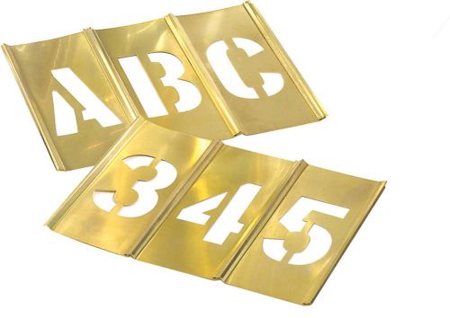 Ch hanson 10156 6&#034;  brass letters &amp; number set * 92 pc for sale