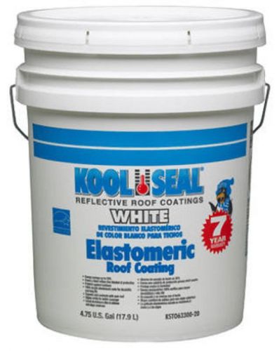 Kst 4.75-gallon kool seal white elastomeric roof coating for sale