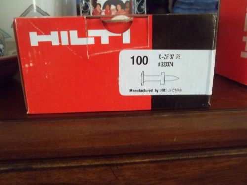 New  HILTI NAILS 333374 X-ZF 37 P8 10 BOXES OF 100 NAILS HILTI Nails