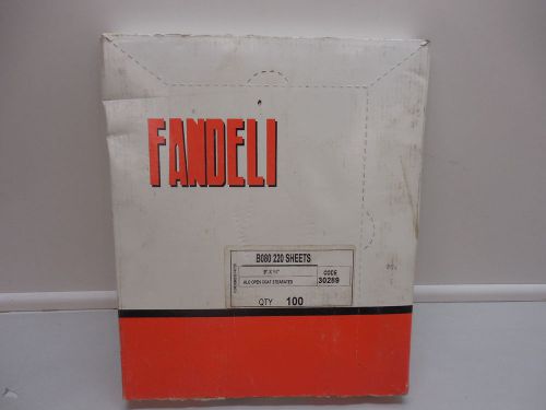 100 sheets Fandeli B080 P220 9&#034; x 11&#034; ALO open coat stearated sanding sheets