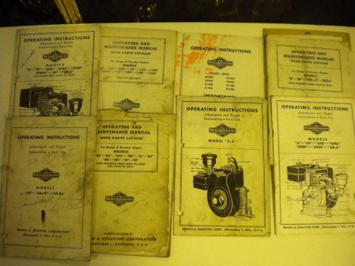 18 Vintage Operating Instructions Manual Briggs and Stratton Gasoline Engine