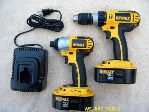 Dewalt dcd775 18v hammer drill, dc827 impact, 2 dc9096 batteries,charger 18 volt for sale