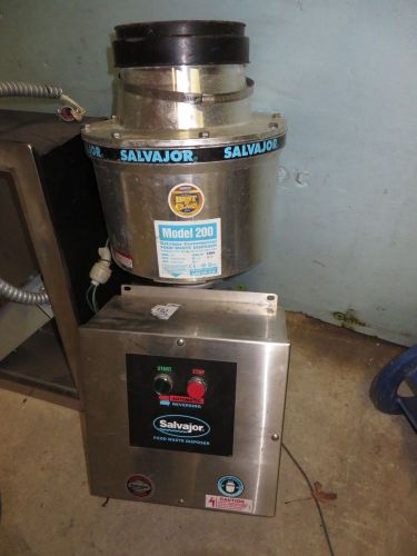 Salvajor 200 2HP Commercial Food Waste Garbage Disposer disposal With controller