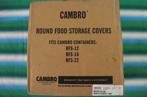 **BRAND NEW** Cambro Round White Food Storage Container Covers/Lids (PKG of 6)