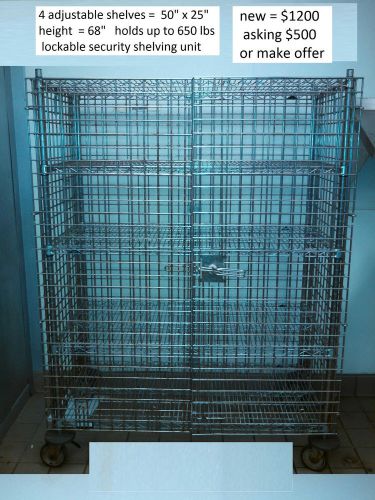Metro - metromax security shelving unit with caster wheels for sale